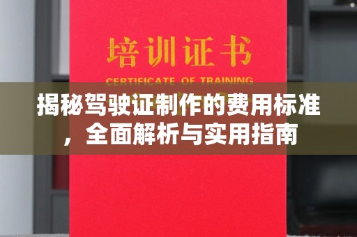 荥阳揭秘驾驶证制作的费用标准，全面解析与实用指南